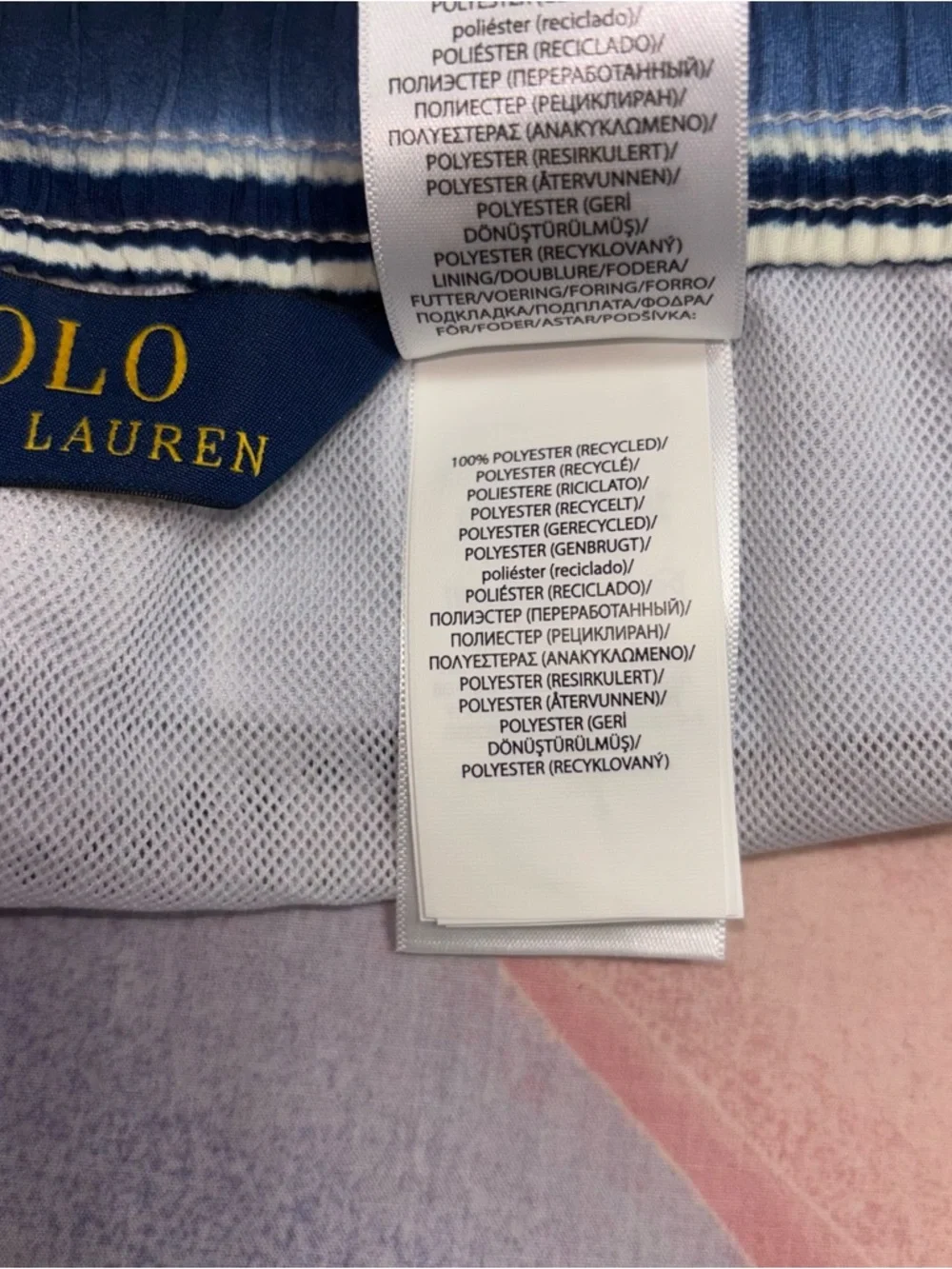 POLO RALPH LAUREN TRAVELER-MID-TRUNK shorts size 2XL blue striped